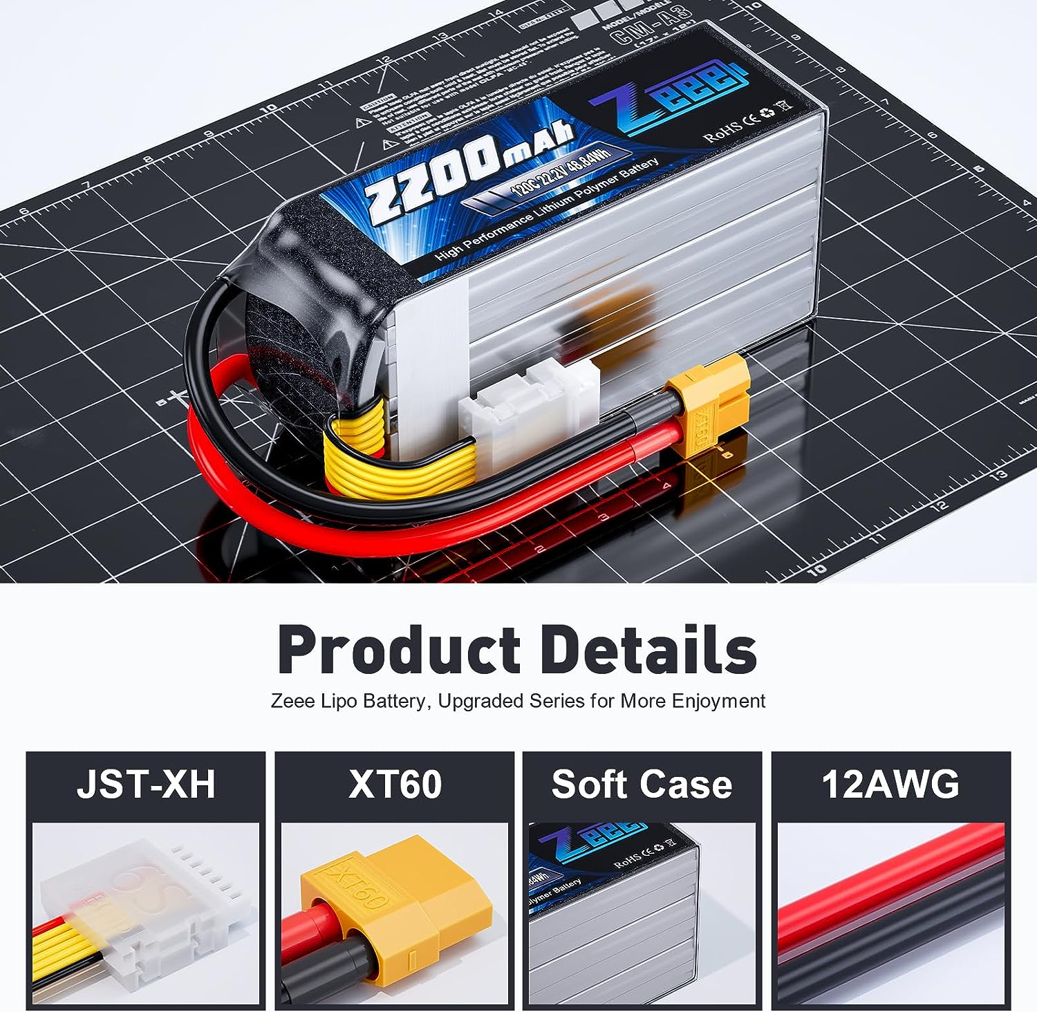Zeee 6S 2200mAh Lipo Battery 2 - 6S Lipo Battery 22.2V 5000Mah 评论和价格