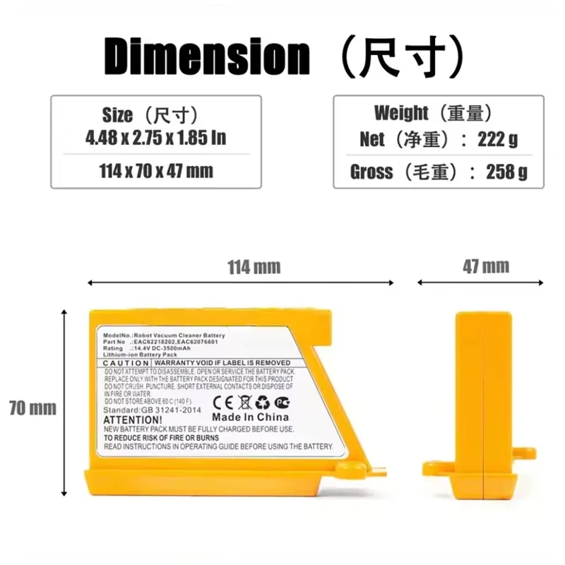 Newly Upgraded Robot Vacuum Cl - 4S Lipo Battery 14.8V 6000Mah 评论和价格