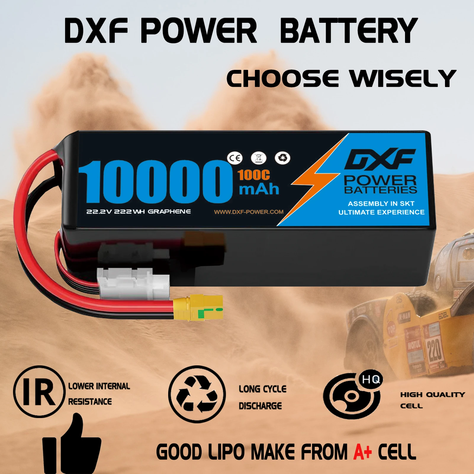 DXF 6S Lipo Battery 10000mAh 2 - 6S Lipo Battery 22.2V 5000Mah 评论和价格