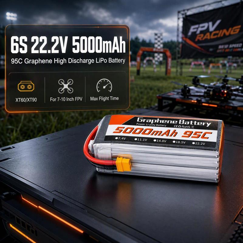 6S 22.2V 5000mAh 95C Graphene  - 6S Lipo Battery 22.2V 5000Mah 评论和价格