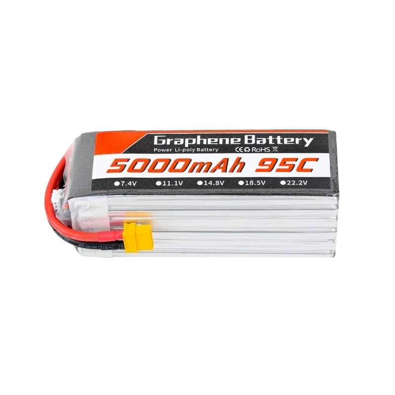 6S 22.2V 5000mAh 95C Graphene  - 6S Lipo Battery 22.2V 5000Mah 评论和价格