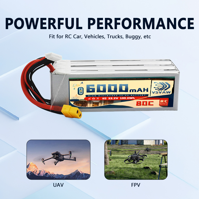 VSVAW 6S Lipo Battery 6000mAh  - 6S Lipo Battery 22.2V 5000Mah 评论和价格